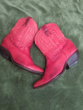 Zodiac Red Short Western Cowboy Boots